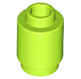 LEGO 3062 Brick, Round  1 x 1 in Lime - Authentic LEGO Part