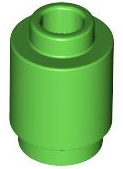 LEGO 3062 Brick, Round  1 x 1 in Bright Green - Authentic LEGO Part