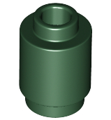 LEGO 3062 Brick, Round  1 x 1 in Dark Green - Authentic LEGO Part