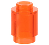 LEGO 3062 Brick, Round  1 x 1 in Trans-Neon Orange - Authentic LEGO Part