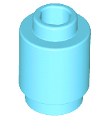 LEGO 3062 Brick, Round  1 x 1 in Medium Azure - Authentic LEGO Part