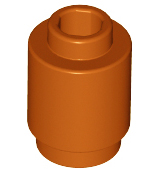 LEGO 3062 Brick, Round  1 x 1 in Dark Orange - Authentic LEGO Part