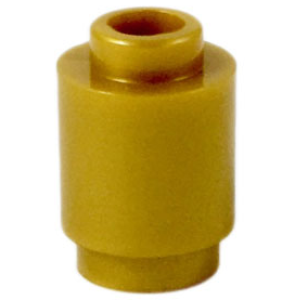 LEGO 3062 Brick, Round  1 x 1 in Pearl Gold - Authentic LEGO Part