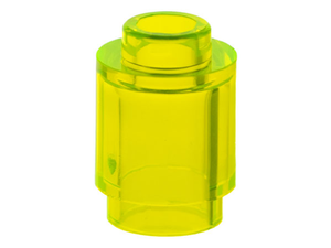 LEGO 3062 Brick, Round  1 x 1 in Trans-Neon Green - Authentic LEGO Part