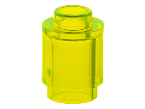 LEGO 3062 Brick, Round  1 x 1 in Trans-Neon Green - Authentic LEGO Part