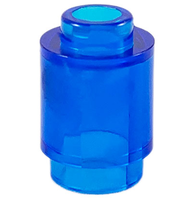 LEGO 3062 Brick, Round  1 x 1 in Trans-Dark Blue - Authentic LEGO Part