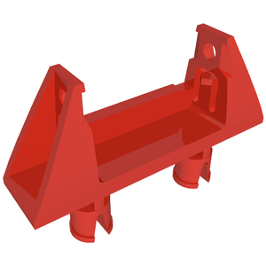 LEGO 30636 String Reel 1 x 4 x 2 Holder with 2 Technic Pins in Red - Authentic LEGO Part