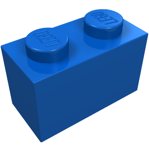 LEGO 3065 Brick 1 x 2 without Bottom Tube in Blue - Authentic LEGO Part