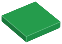 LEGO 3068 Tile 2 x 2 in Green - Authentic LEGO Part