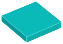 LEGO 3068 Tile 2 x 2 in Dark Turquoise - Authentic LEGO Part
