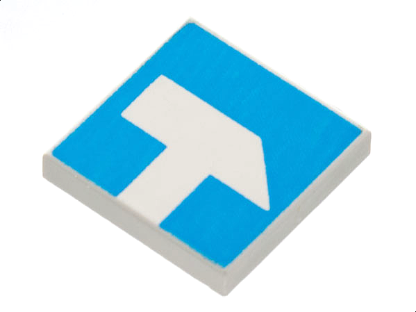 LEGO 3068p22 Tile 2 x 2 with Tool Sledgehammer Pattern - Main Product Image