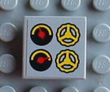 LEGO 3068pb0075 Tile 2 x 2 with 2 Gauges and 2 Steering Wheels Pattern (Sticker) - Set 8280 - Main Product Image
