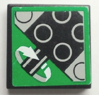LEGO 3068pb0102 Tile 2 x 2 with Rotation Sensor Pattern (Sticker) - Set 8479 - Main Product Image