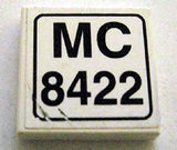 LEGO 3068pb0157 Tile 2 x 2 with &#39;MC 8422&#39; Pattern (Sticker) - Set 8422 - Main Product Image