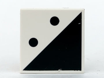LEGO 3068pb0193 Tile 2 x 2 with 2 Black Dots and Triangle Pattern - Main Product Image