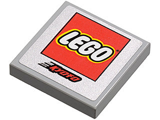 LEGO 3068pb0301 Tile 2 x 2 with Lego Logo and Red &#39;Kyoto&#39; Pattern (Sticker) - Set 8120 - Main Product Image