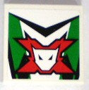 LEGO 3068pb0344 Tile 2 x 2 with World Racers Team Extreme Logo Pattern (Sticker) - Set 8898 - Main Product Image