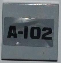LEGO 3068pb0442 Tile 2 x 2 with Black &#39;A-102&#39; Pattern (Sticker) - Set 8199 - Main Product Image