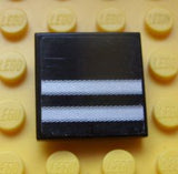 LEGO 3068pb0651 Tile 2 x 2 with 2 Silver Stripes Pattern (Sticker) - Set 8658 - Main Product Image