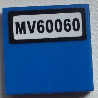LEGO 3068pb0839 Tile 2 x 2 with &#39;MV60060&#39; Pattern (Sticker) - Set 60060 - Main Product Image