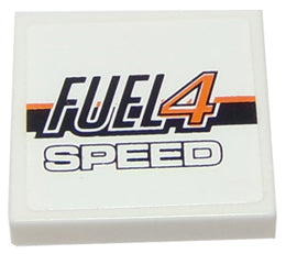 LEGO 3068pb0943 Tile 2 x 2 with &#39;FUEL4 SPEED&#39; Pattern (Sticker) - Set 8147 - Main Product Image