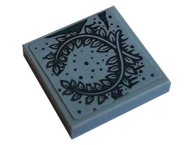 LEGO 3068pb1453 Tile 2 x 2 with Laurel Wreath Pattern (Sticker) - Set 70420 - Main Product Image