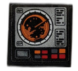 LEGO 3068pb1705 Tile 2 x 2 with Light Bluish Gray Rectangle with Orange Radar and Buttons Pattern (Sticker) - Set 42076 - Main Product Image