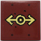 LEGO 3068pb1707 Tile 2 x 2 with Gold Train Logo with Black Outline, Rivets Pattern (Sticker) - Set 70424 - Main Product Image