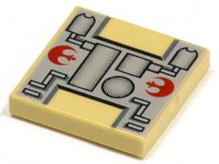 LEGO 3068ps1 Tile 2 x 2 with SW Rebel Mechanical Pattern - Main Product Image