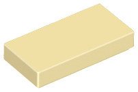 LEGO 3069 Tile 1 x 2 in Tan - Authentic LEGO Part