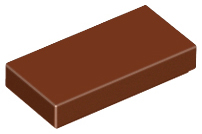 LEGO 3069 Tile 1 x 2 in Reddish Brown - Authentic LEGO Part