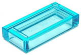 LEGO 3069 Tile 1 x 2 in Trans-Light Blue - Authentic LEGO Part