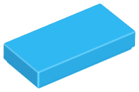 LEGO 3069 Tile 1 x 2 in Dark Azure - Authentic LEGO Part