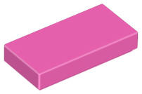 LEGO 3069 Tile 1 x 2 in Dark Pink - Authentic LEGO Part