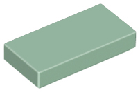 LEGO 3069 Tile 1 x 2 in Sand Green - Authentic LEGO Part