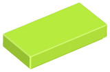 LEGO 3069 Tile 1 x 2 in Lime - Authentic LEGO Part