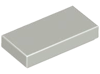 LEGO 3069 Tile 1 x 2 in Light Gray - Authentic LEGO Part