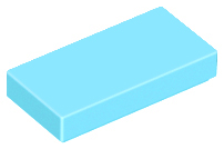 LEGO 3069 Tile 1 x 2 in Medium Azure - Authentic LEGO Part