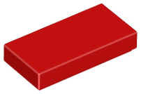 LEGO 3069 Tile 1 x 2 in Red - Authentic LEGO Part