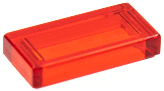 LEGO 3069 Tile 1 x 2 in Trans-Red - Authentic LEGO Part