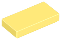 LEGO 3069 Tile 1 x 2 in Bright Light Yellow - Authentic LEGO Part