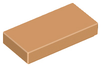 LEGO 3069 Tile 1 x 2 in Medium Nougat - Authentic LEGO Part