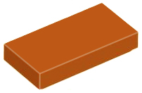 LEGO 3069 Tile 1 x 2 in Dark Orange - Authentic LEGO Part