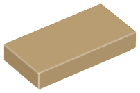 LEGO 3069 Tile 1 x 2 in Dark Tan - Authentic LEGO Part