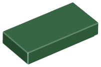 LEGO 3069 Tile 1 x 2 in Dark Green - Authentic LEGO Part