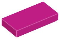 LEGO 3069 Tile 1 x 2 in Magenta - Authentic LEGO Part