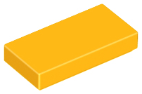 LEGO 3069 Tile 1 x 2 in Bright Light Orange - Authentic LEGO Part