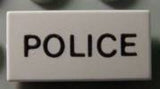 LEGO 3069pb0001 Tile 1 x 2 with &#39;POLICE&#39; Pattern - Main Product Image