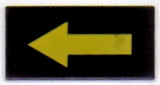 LEGO 3069pb0017 Tile 1 x 2 with Yellow Arrow Long without  Border Pattern - Main Product Image