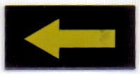 LEGO 3069pb0017 Tile 1 x 2 with Yellow Arrow Long without  Border Pattern - Main Product Image